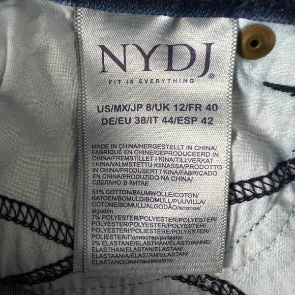 NYDJ High Rise Denim Capri Size 8 Lift Tuck Techonology - Picture 8 of 11